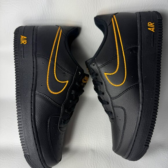 H92 - SIZE 6Y / 7.5 WOMENS NIKE AIR FORCE 1 BLACK/ SUNDIAL IF6158 001 - Picture 10 of 10